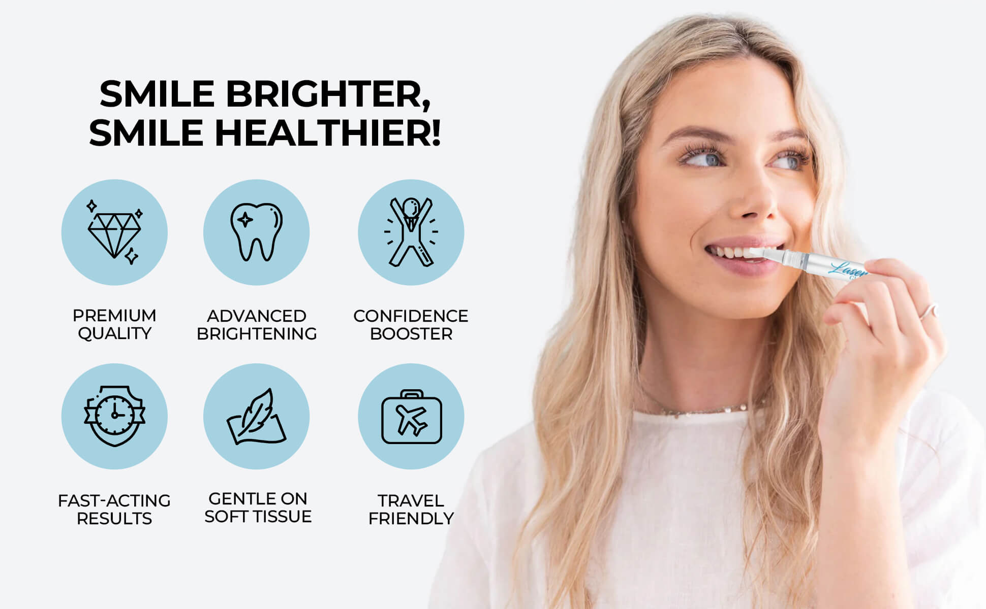 LaserGlow 44% Carbamide Peroxide Whitening Pen offering enamel-safe, professional-grade.