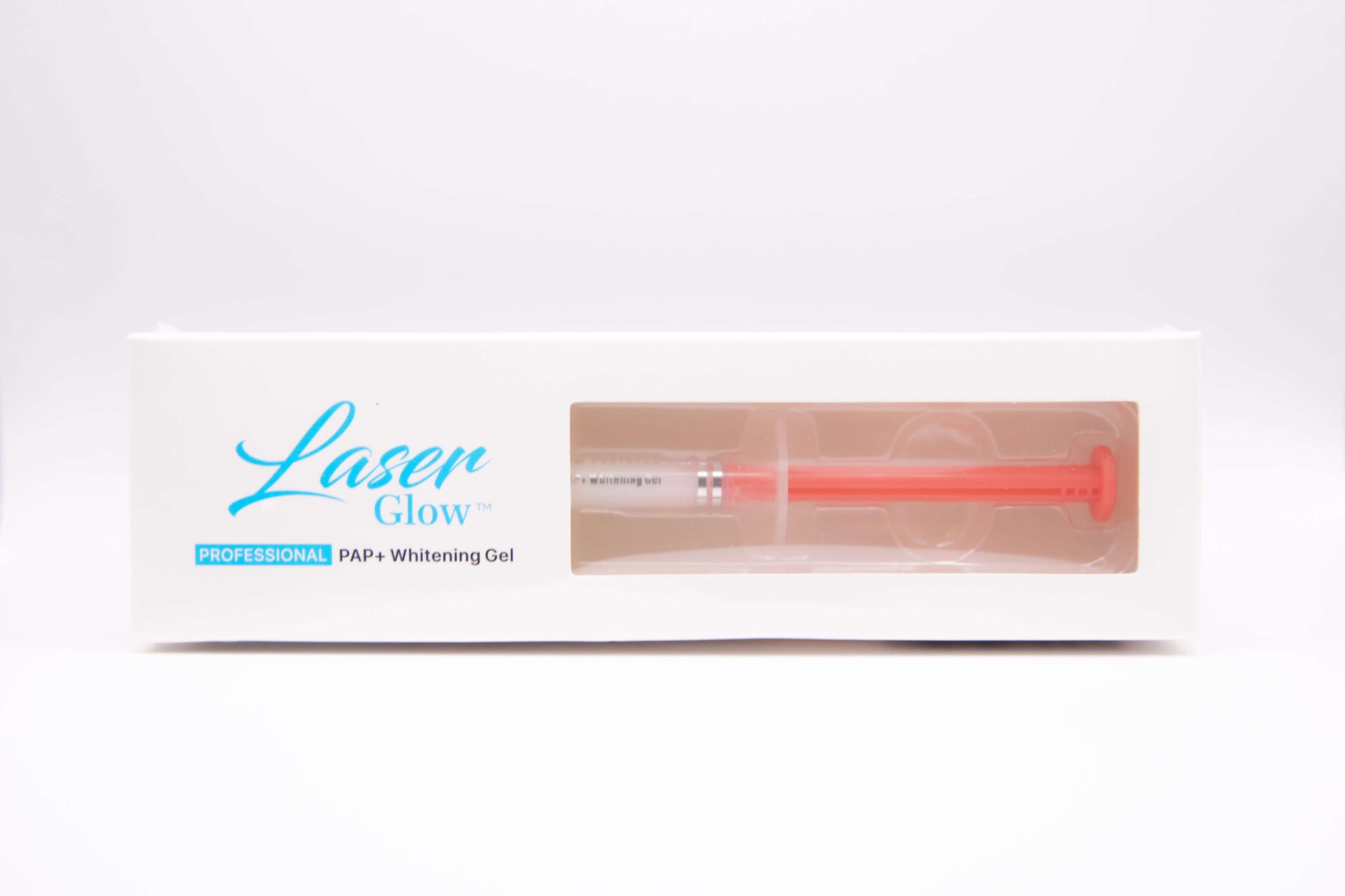 LaserGlow PAP Teeth Whitening Gel, a peroxide-free formula designed for effective teeth whitening.