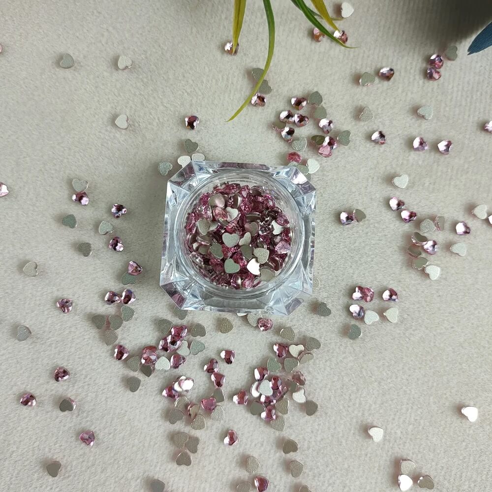 collection of heart tooth gems for DIY