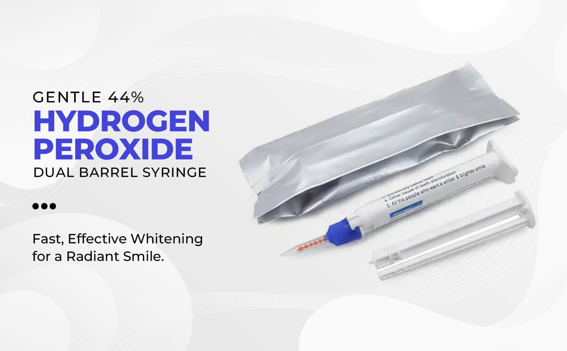 LaserGlow 44% hydrogen peroxide teeth whitening gel for powerful stain removal