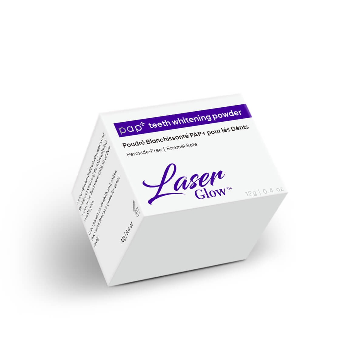 Natural teeth whitening powder by LaserGlow – gentle on enamel, perfect for sensitive teeth and daily whitening.