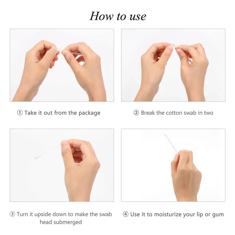 Vitamin E oil swabs by LaserGlow for soothing teeth whitening treatments.