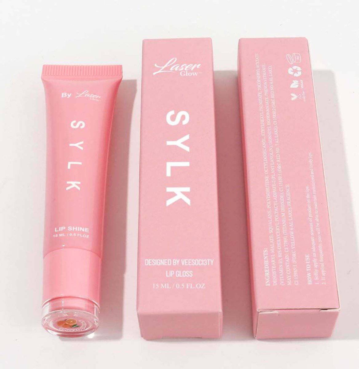 Non-sticky LaserGlow Sylk Lip Gloss for bold, vibrant lip color and shine.
