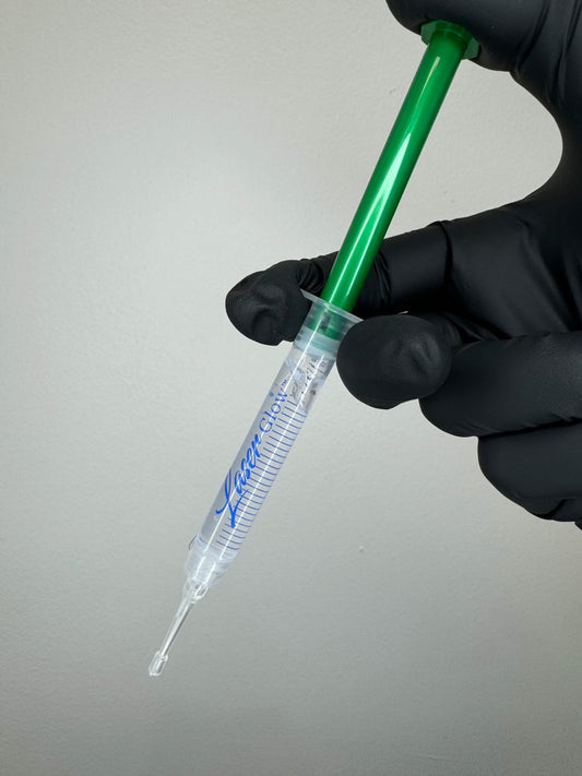 teeth whitening gel syringe with 35% hydrogen peroxide