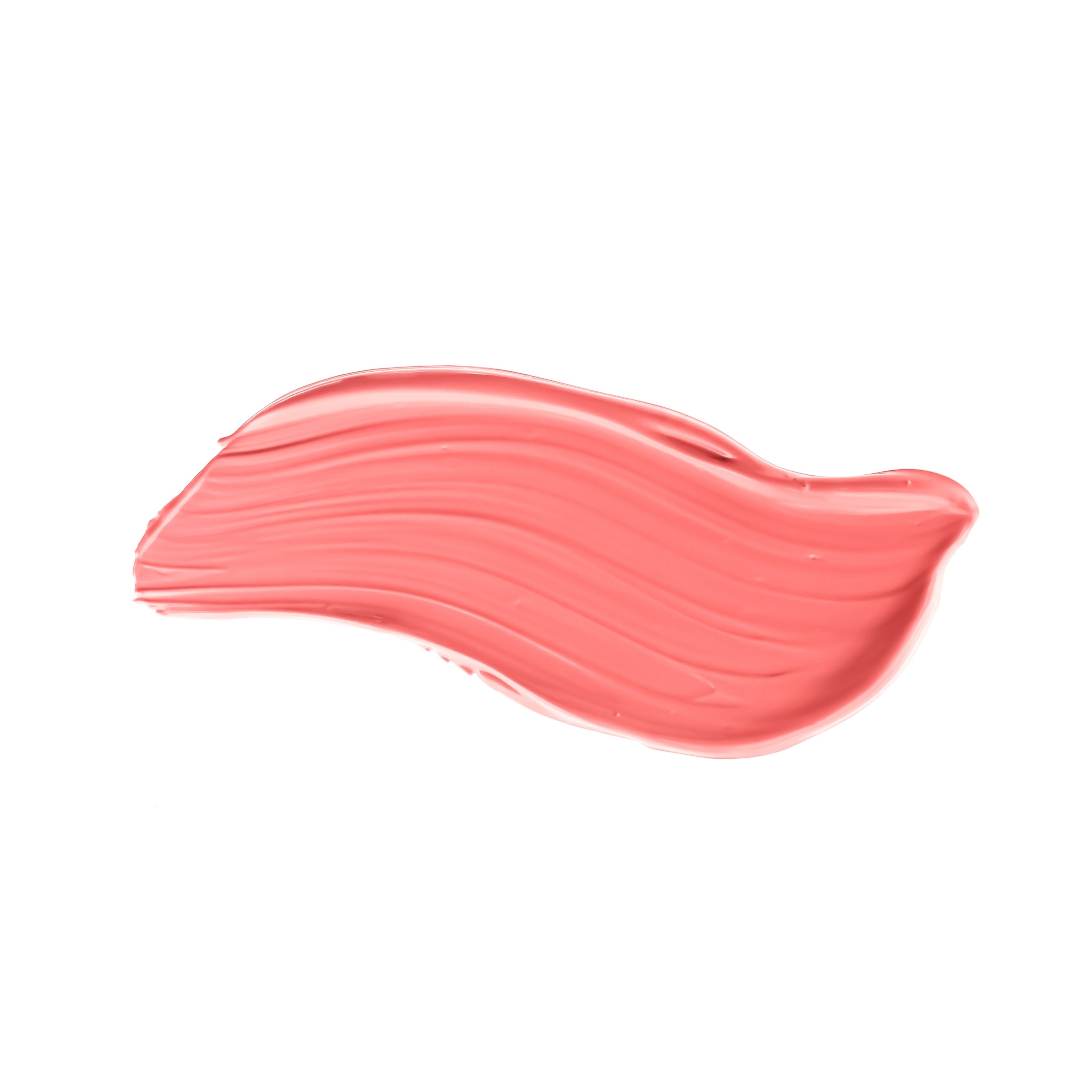 A close-up of LaserGlow Coral Lip Glaze in sleek packaging, featuring a warm, glossy coral hue for a radiant lip look.