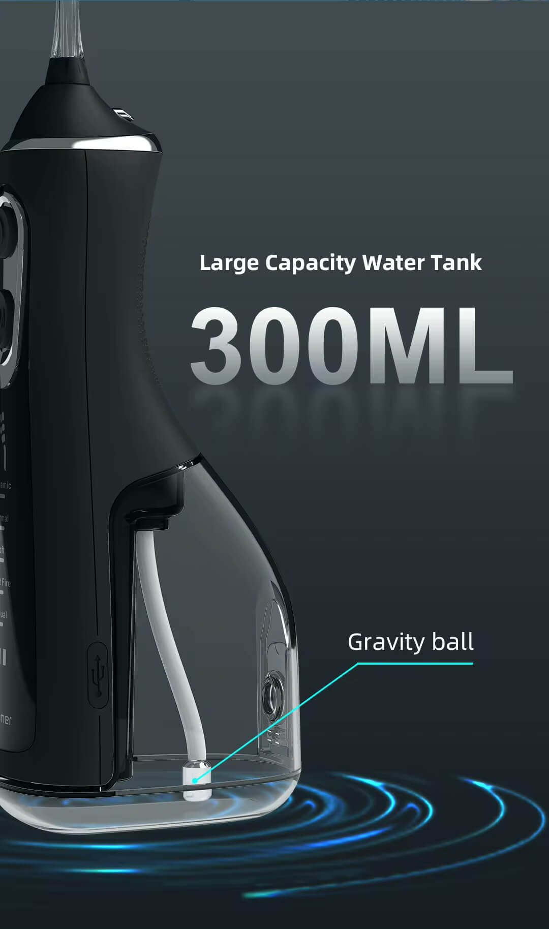 LaserGlow cordless water flosser offering professional-grade cleaning for an enhanced at-home oral care experience.
