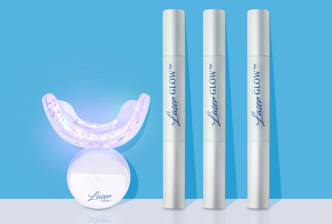 LaserGlow Home Teeth Whitening Collection featuring professional-grade whitening products for a brighter, healthier smile from the comfort of home.