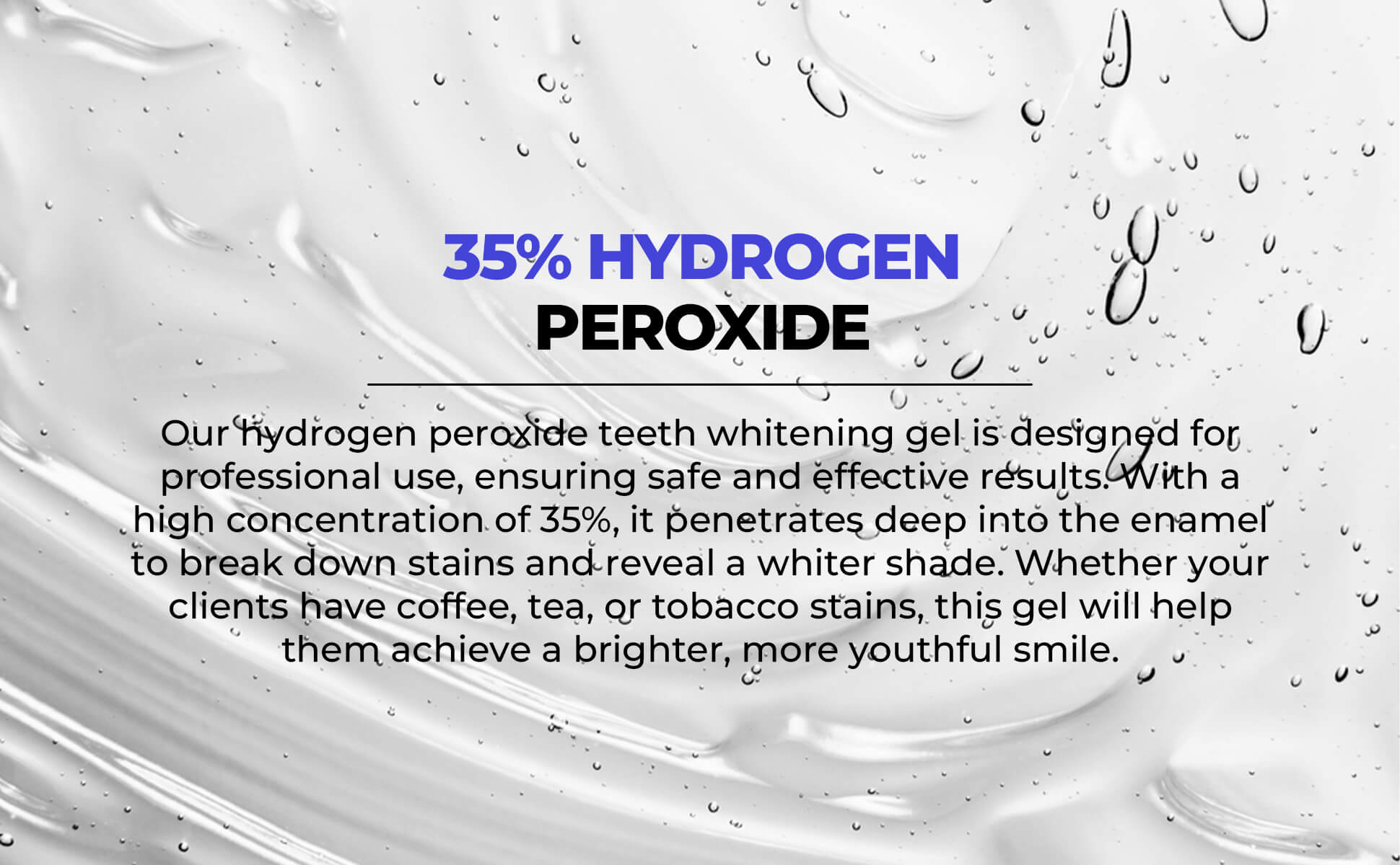 LaserGlow 35% Hydrogen Peroxide Whitening Gel offering advanced whitening technology.