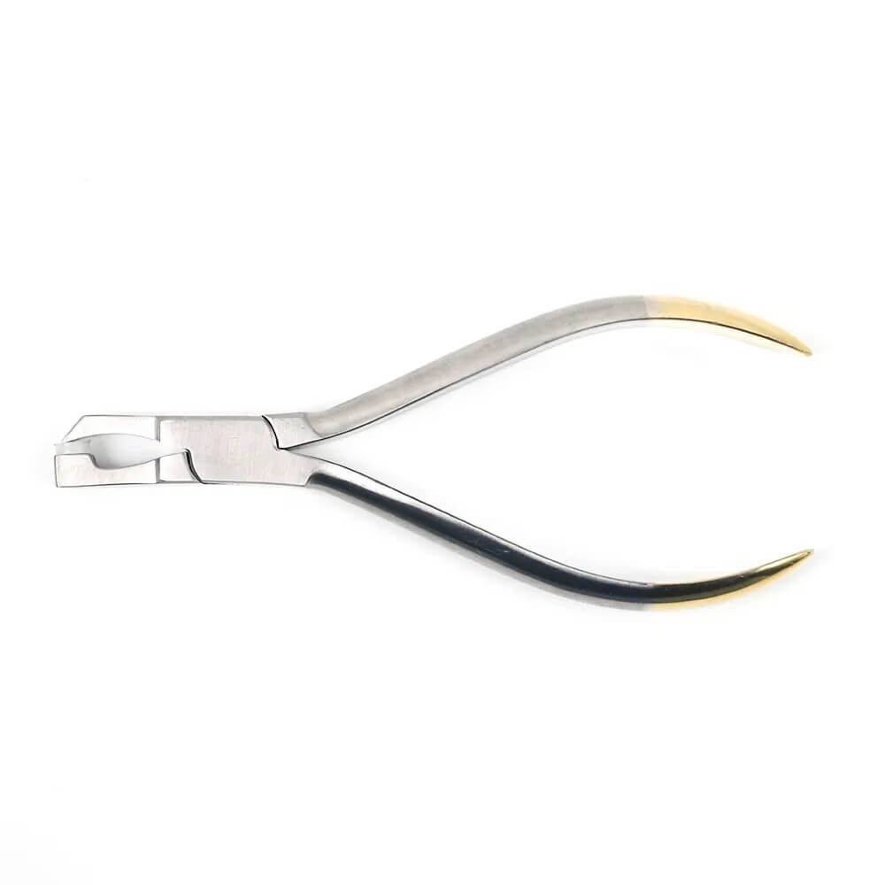Close-up of LaserGlow™ stainless-steel tooth gem removal tool, professional pliers.