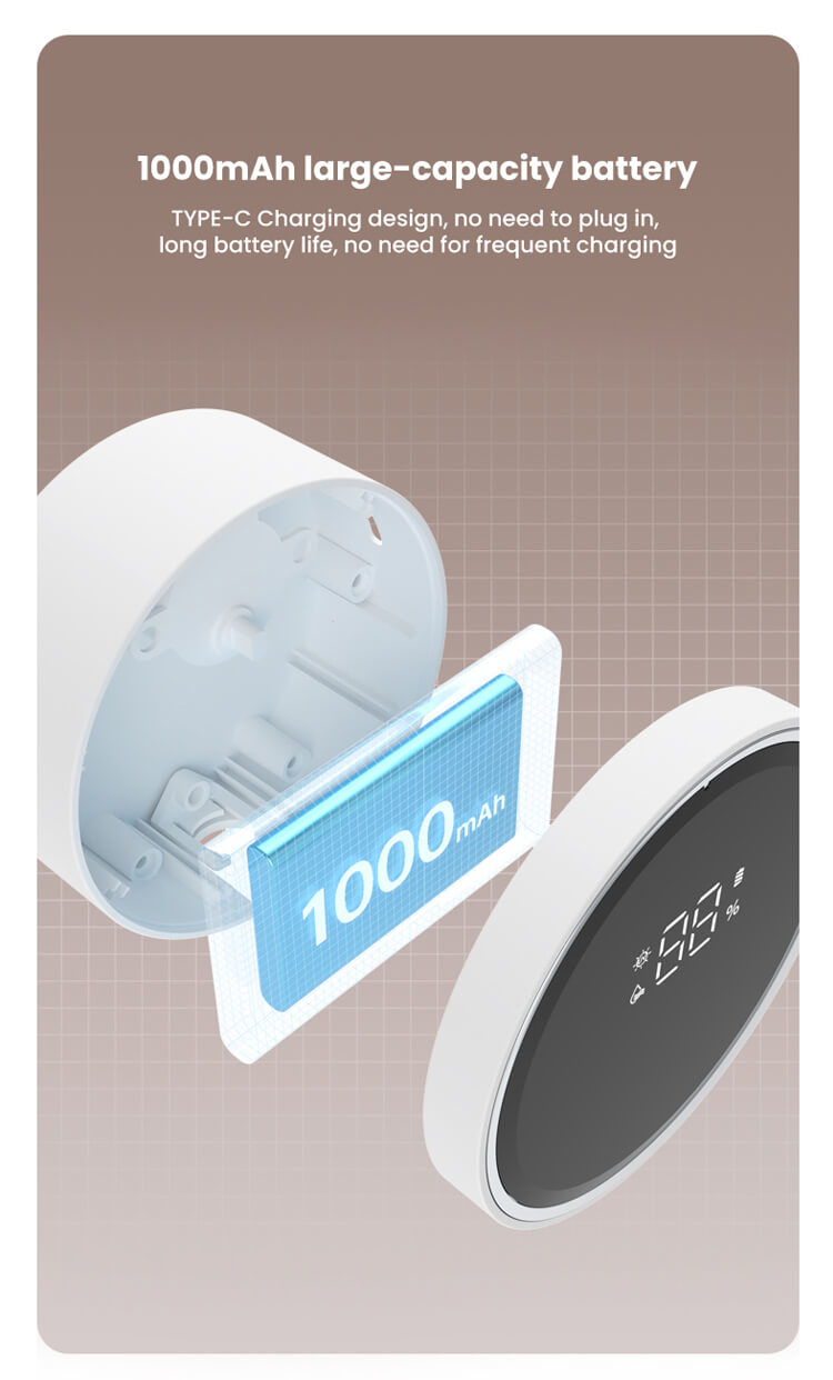 Laserglow UV Toothbrush Sanitizer highlighting its robust 1000mAh rechargeable battery.