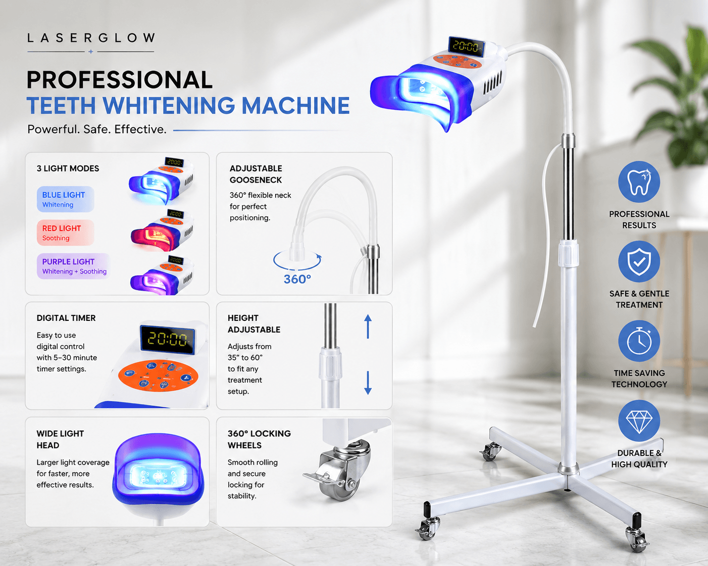 Entry-Level LED Teeth Whitening Machine — Pro Starter Lamp | LaserGlow