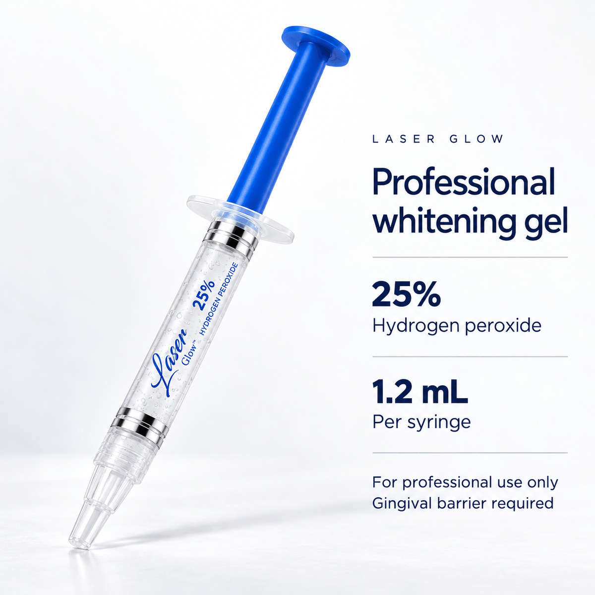 25% hydrogen peroxide teeth whitening gel by laserglow