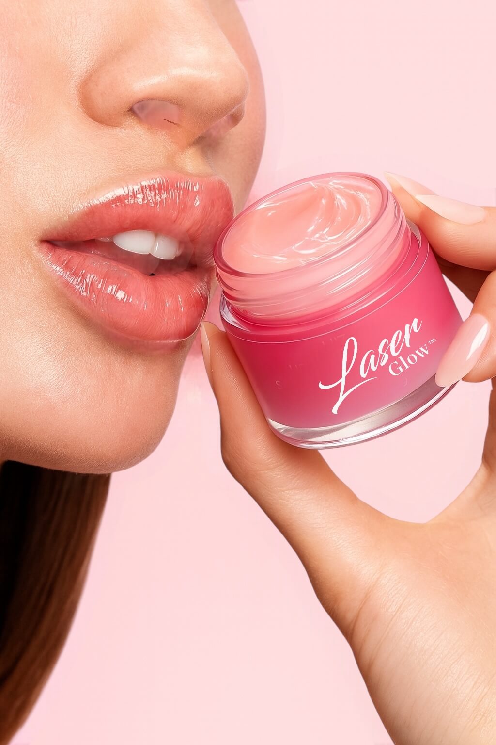 LaserGlow Hydrating Lip Mask with berries for intense moisture and all-night repair.