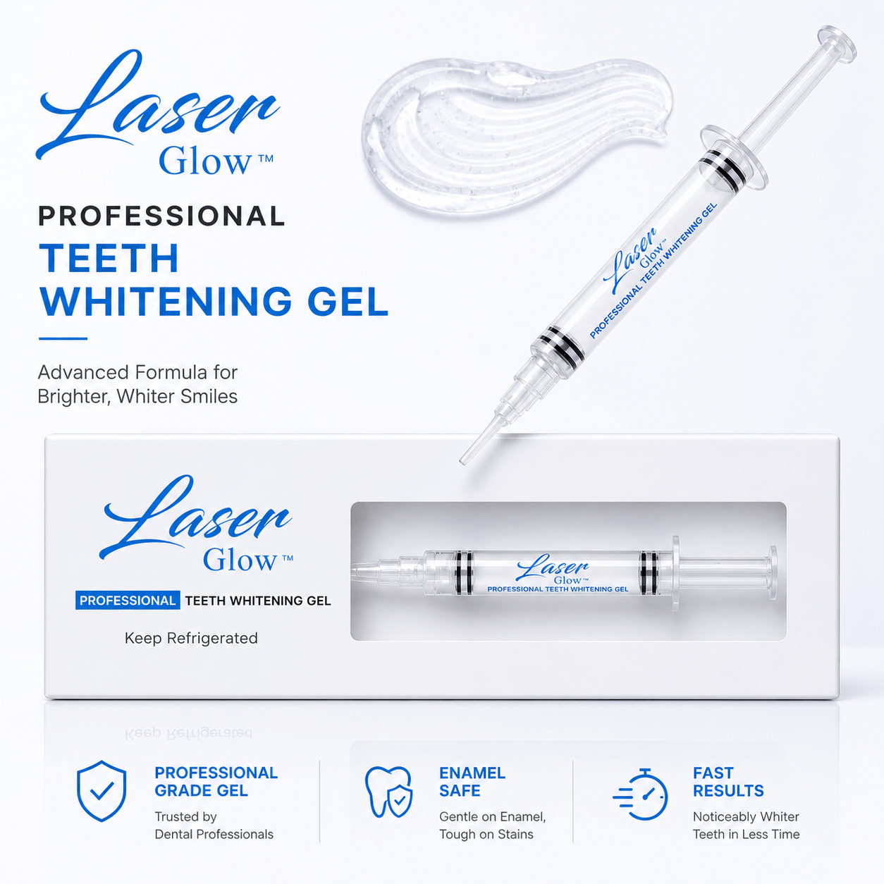 laserglow 35% hydrogen peroxide teeth whitening gel.