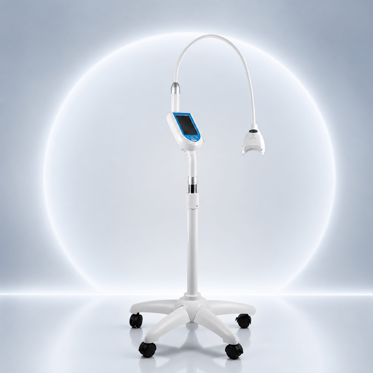 LaserGlow professional LED teeth whitening machine with adjustable stand and flexible arm