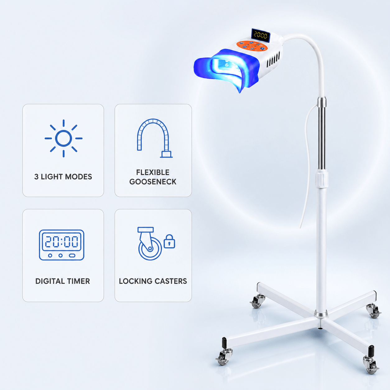 benefits of laserglow teeth whitening machine for medspas and mobile whitening.