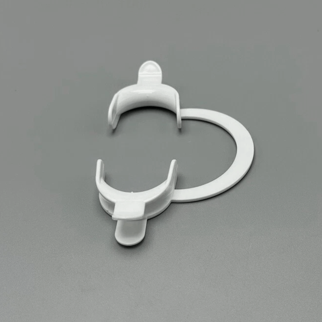 White super-soft flexible plastic cheek retractor for teeth whitening, gentle latex-free lip and cheek opener