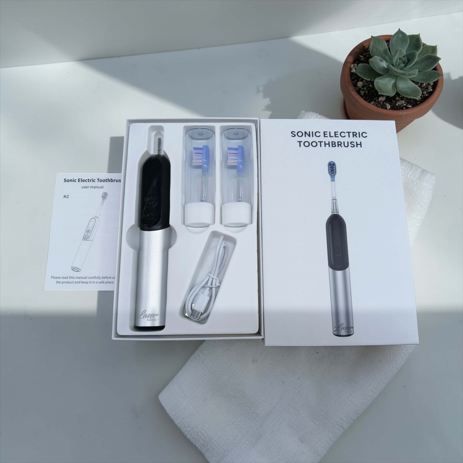 laserglow best oral care sonic electric toothbrush