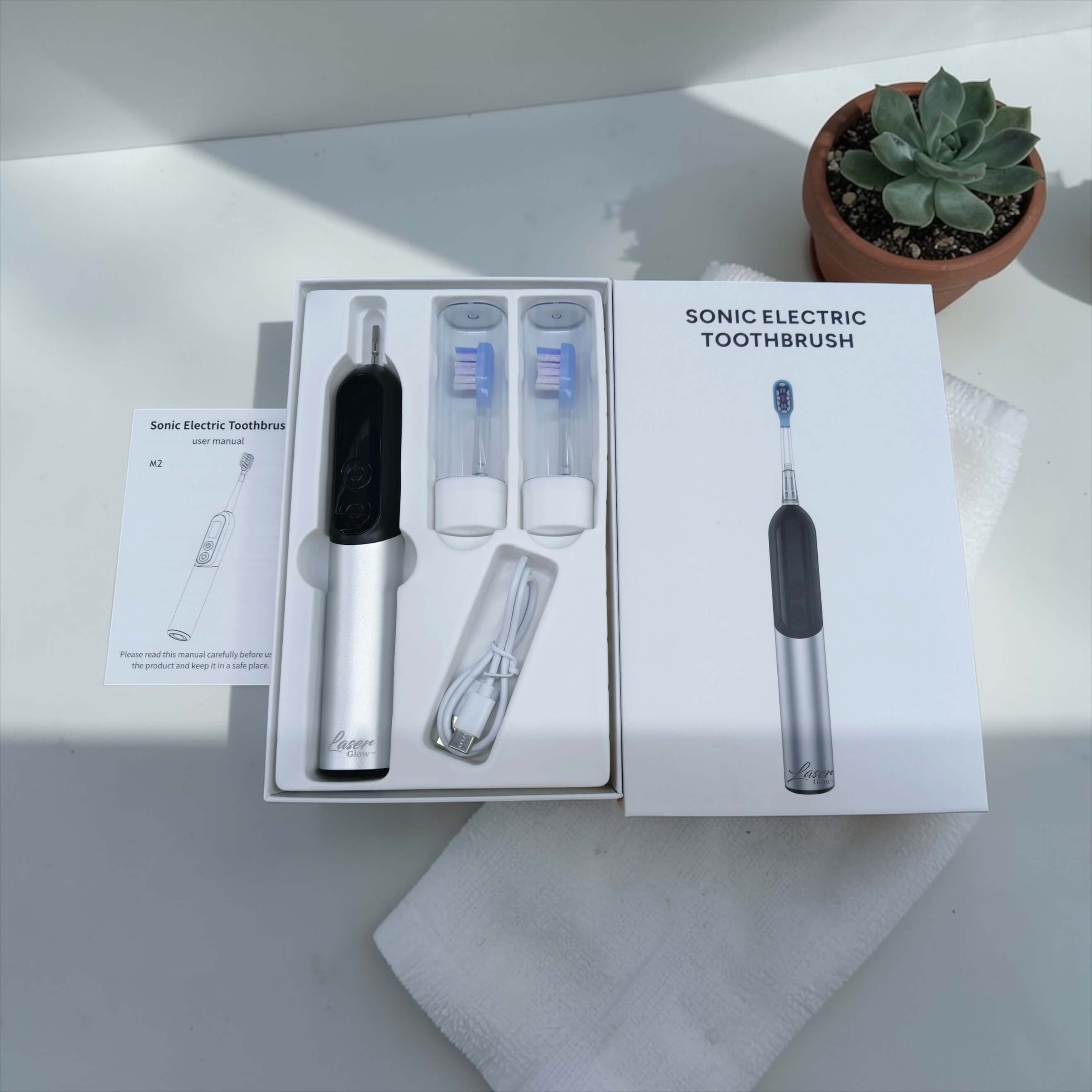 laserglow best oral care sonic electric toothbrush