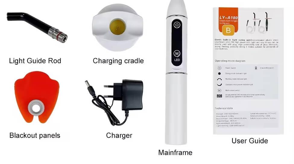 Powerful LaserGlow LED curing light for superior dental material hardening and curing