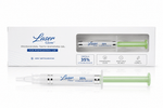 Professional 35% hydrogen peroxide teeth whitening gel syringe with LaserGlow packaging for in-office whitening treatments
