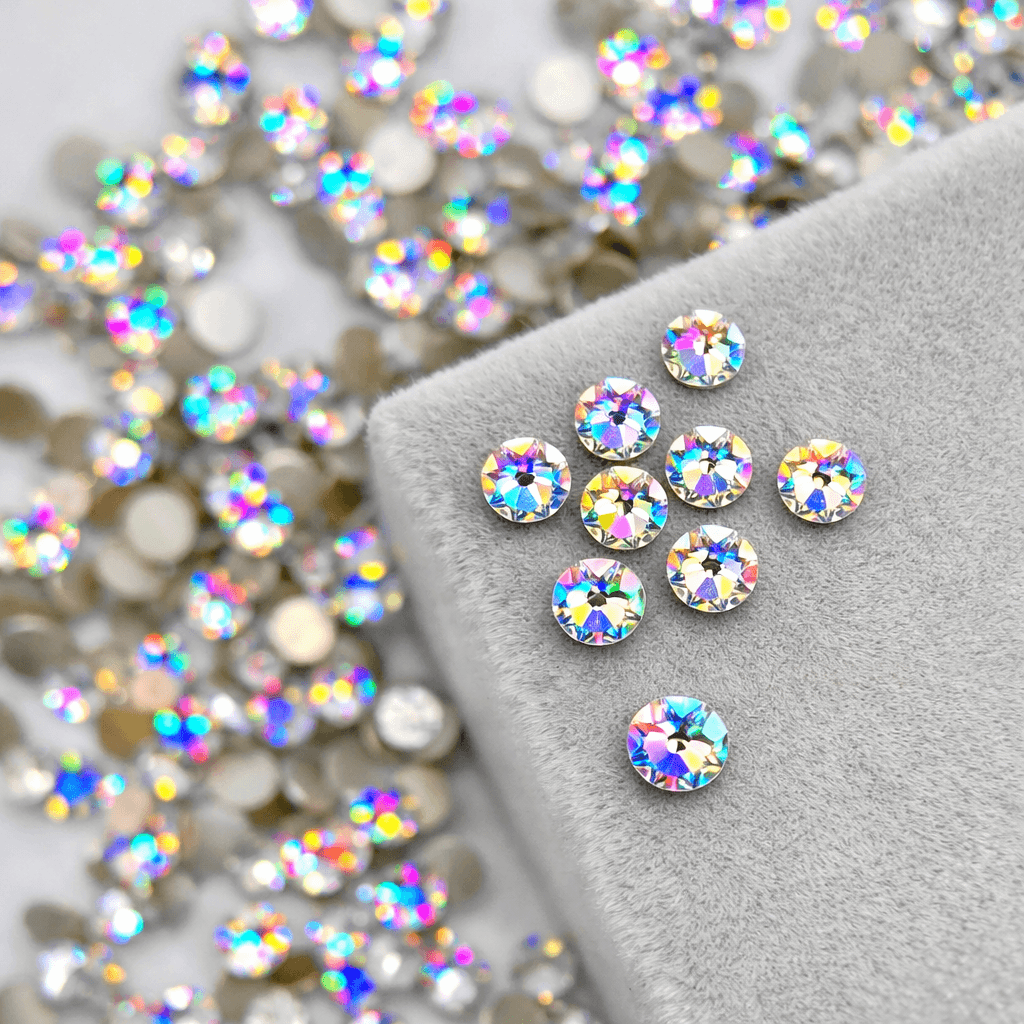 Shimmer rainbow tooth gems with iridescent crystal finish for tooth gem application and smile styling