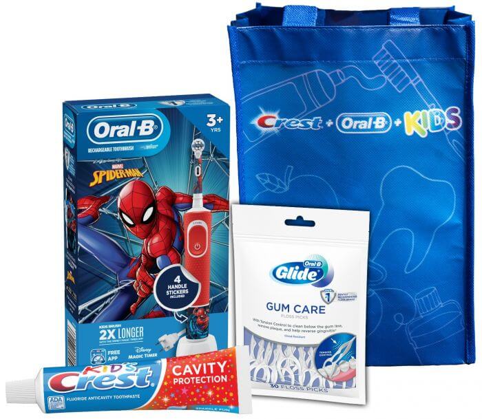 LaserGlow Oral-B Kids Electric Toothbrush Featuring Marvel's Spiderman, for Kids 3+